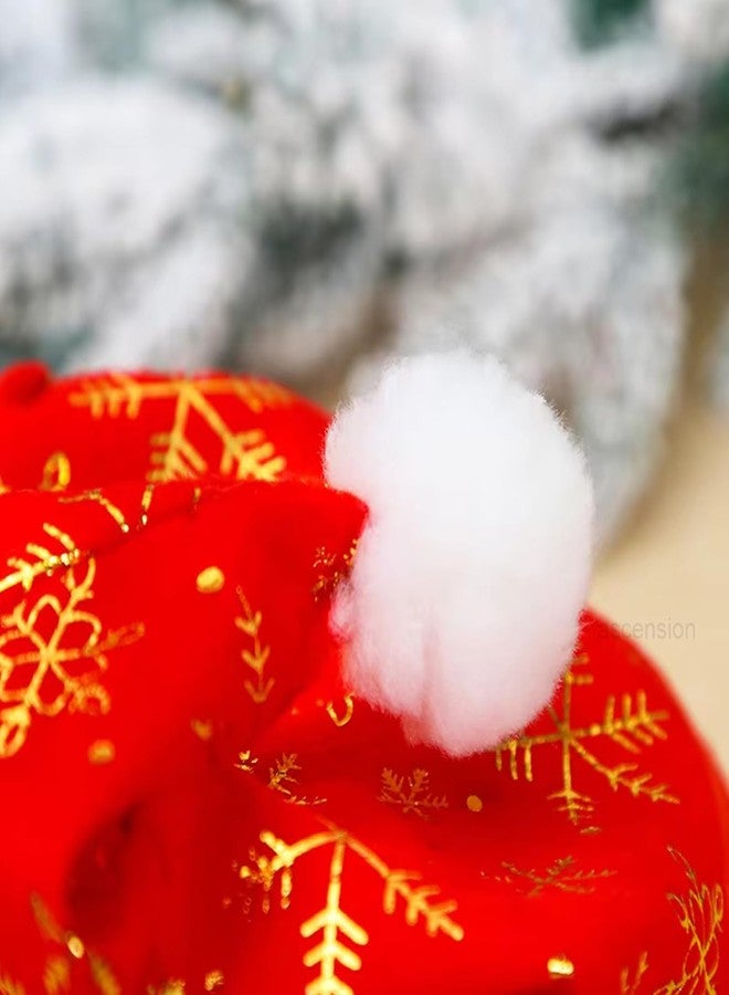 ascension Set of 2 Pcs Red Christmas Santa Cap Santa Claus Cap Merry Christmas Party Cap Hat for Christmas/Xmas Party Decoration (Pack of 2Pcs) - Image 3